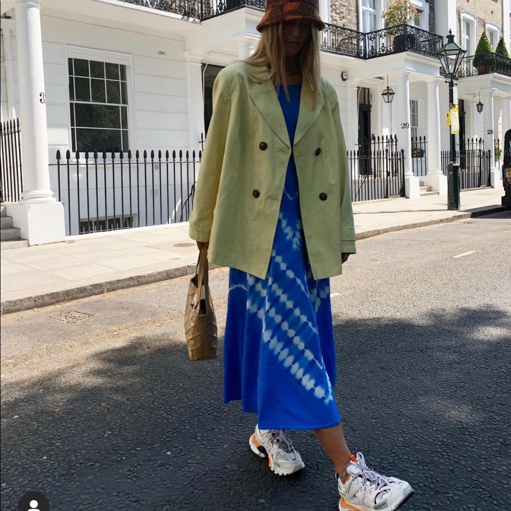 ZARA Blue Tie Die Dress